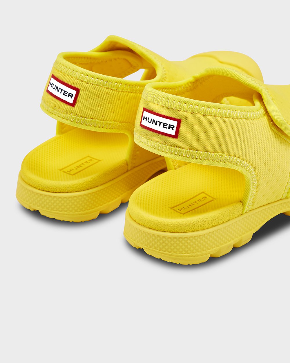 Hunter Original Little Outdoor Walking Sandals - Sale Clearance Kids Yellow - YBQCPR841